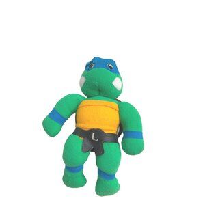 Ace Plush Teenage Mutant Ninja Turtles Stuffed Leonardo Toy 9 in Blue 1983